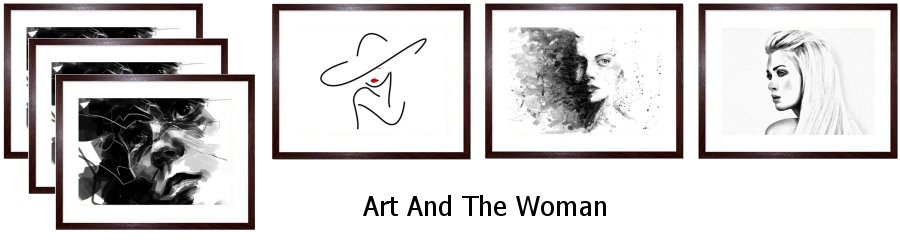 Art And The Woman Framed Prints